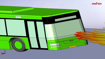 [해석 예시] 버스 외부의 유동해석 | 솔리드웍스 플로우 시뮬레이션(Flow Simulation) | 3D CAE | 메이븐 (MAVEN)