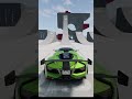 Green Ferrari vs Mega Ramp - BeamNG.drive