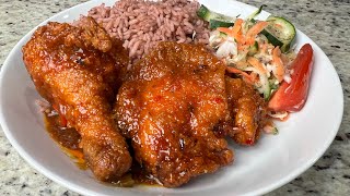 Jamaican Sunday dinner vlog fried chicken and rice and peas (highly requested)