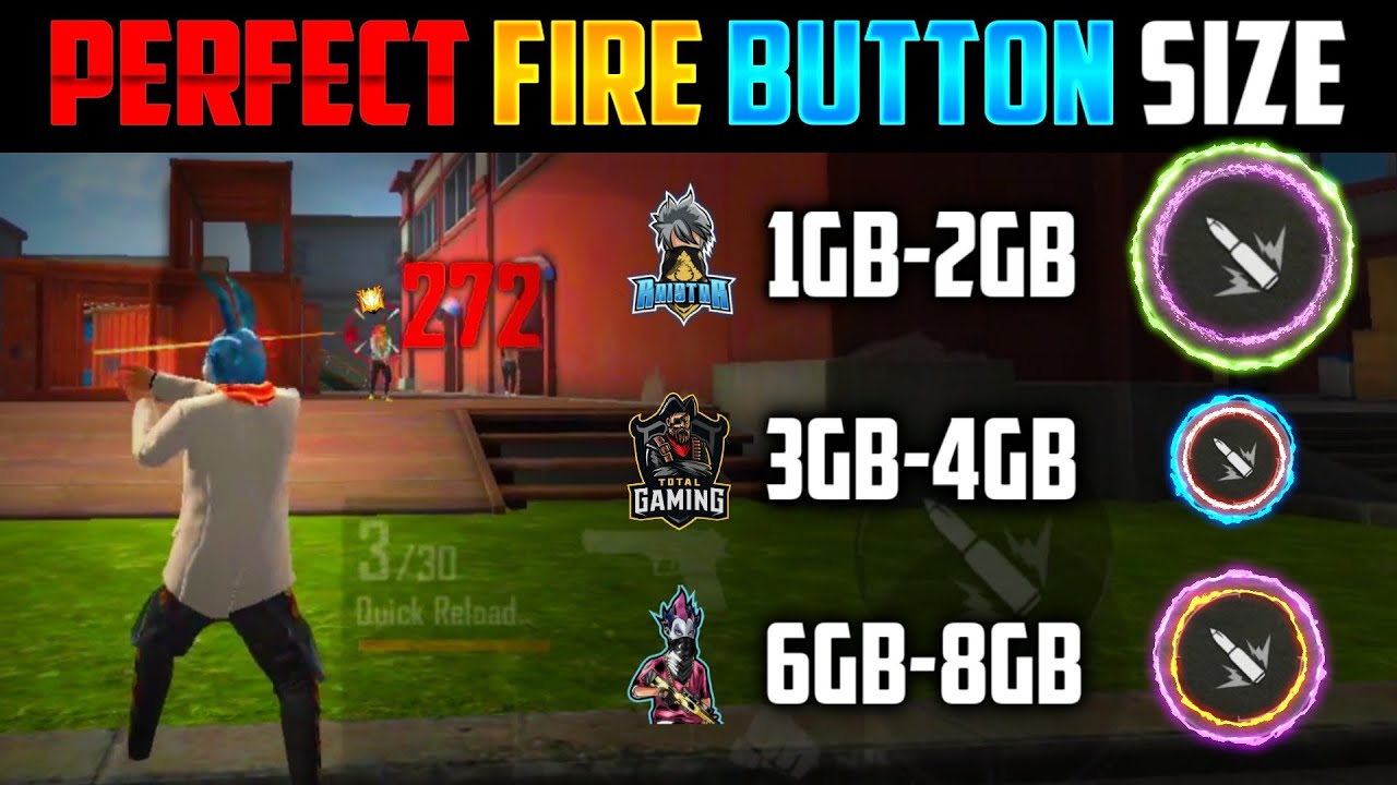 Perfect Fire Button Size Free Fire Garena Free Fire Youtube
