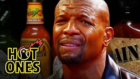 Terry Crews Hallucinates While Eating Spicy Wings ...