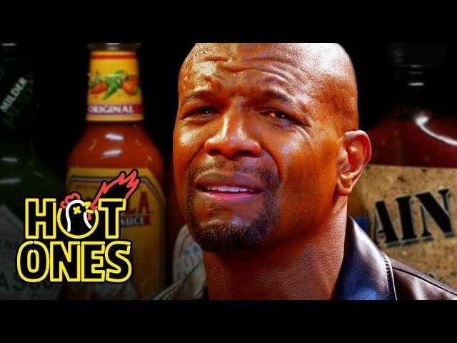 Terry Crews Hallucinates While Eating Spicy Wings 