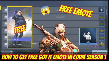 how to get free emote in Cod mobile / codm redeem code leaks / codm season 1 free emote "got it"