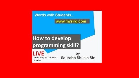 How to develop programming skill? LIVE Seminar
