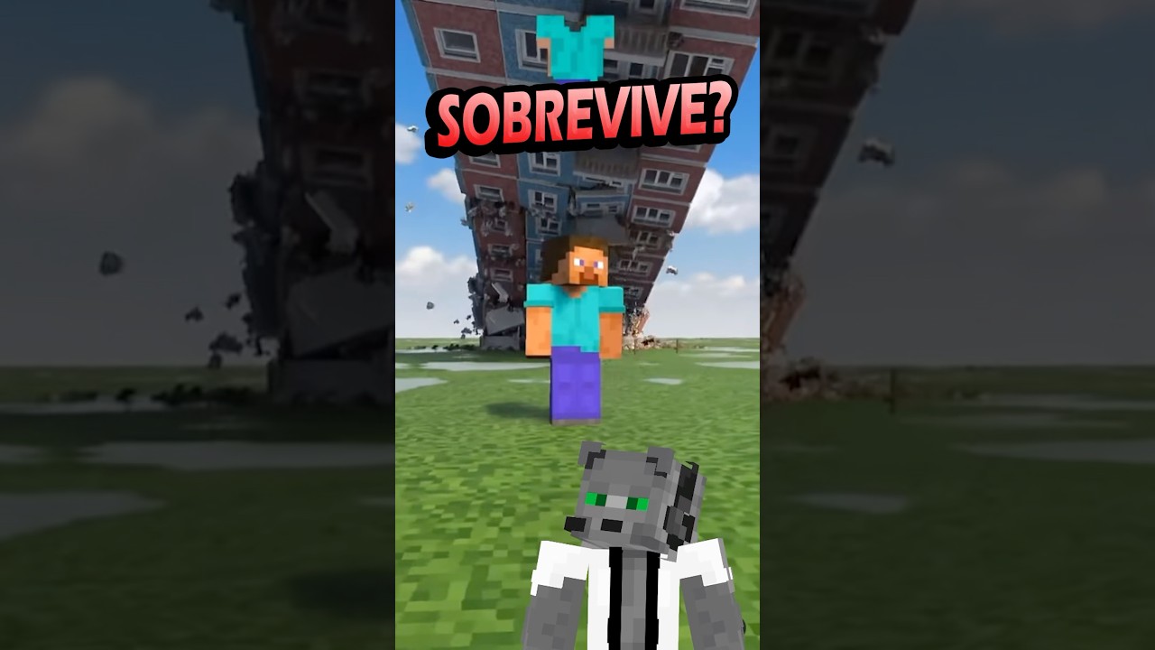 ¿Puede STEVE Sobrevivir a un Edificio? #minecraft