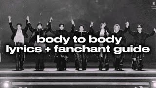 Body to body lyrics BTS   fanchant guide 