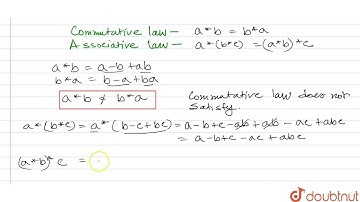 Prove that the binary operation `@` defined on `QQ` by `a@b=a-b+ab` for all a,b in `QQ` is neither