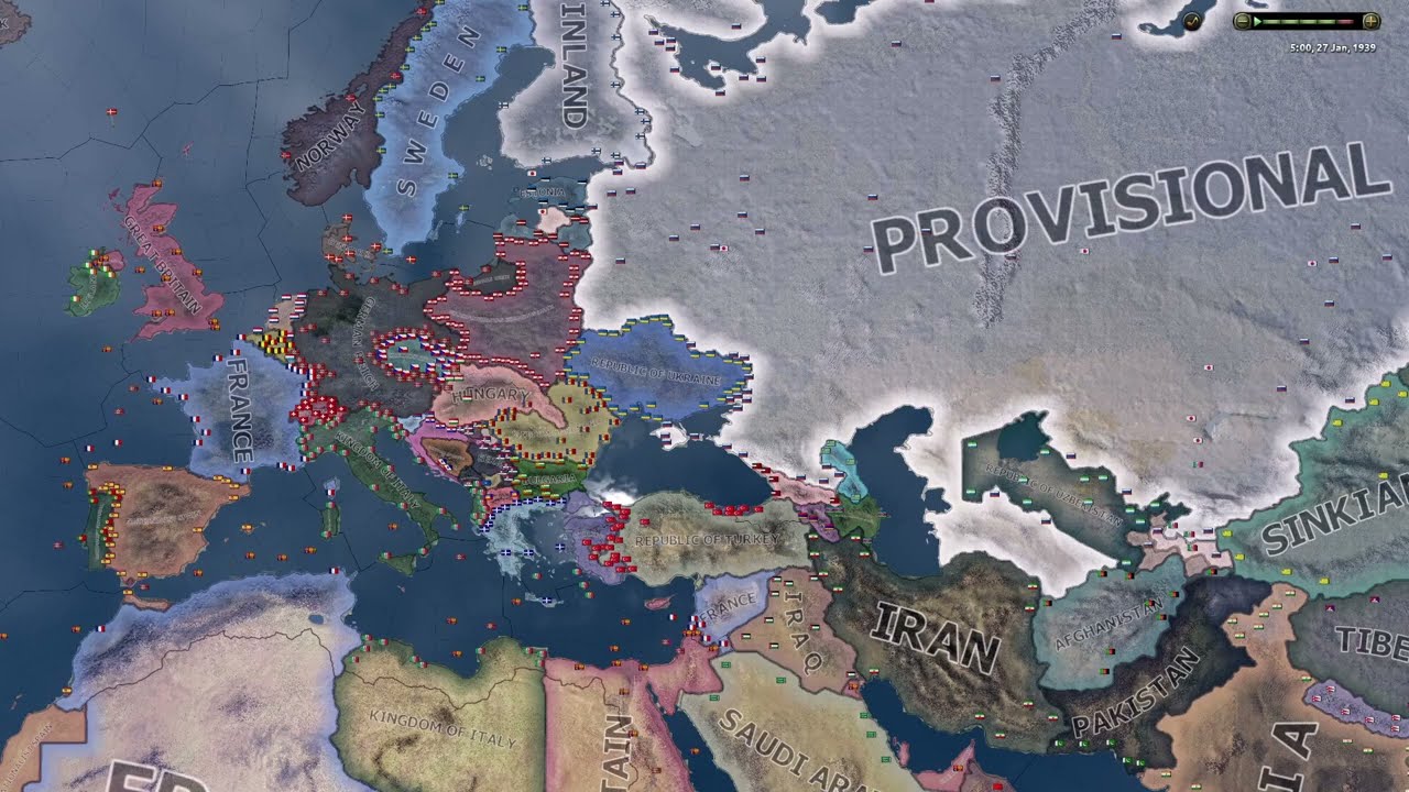 German - British - Russian alliance - Hoi4 Timelapse