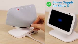 Made For Amazon Alexa Echo Show 53Rd Gen Adjustable Stand With Usb-Ca Charging Port - Plusacc