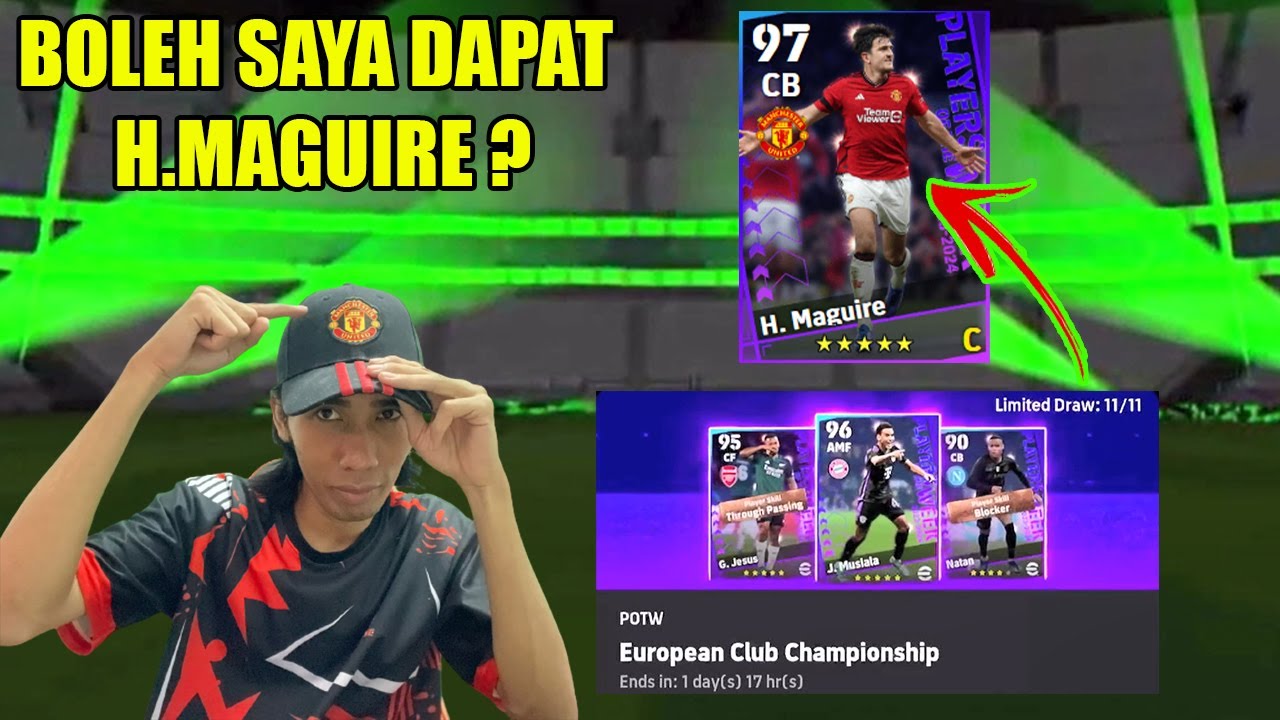 CARD MAGUIRE HEADING PALING OP MASA CORNER ? SPIN POTW UCL EFOOTBALL 2024 MOBILE !