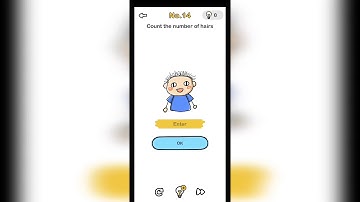 How to pass Brain out level 14? Count the number of hairs