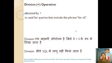 Relational  Algebra Additional  Operation