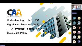 CAA webinar series: The practical way to implement Clause 5.2: Policy Creation