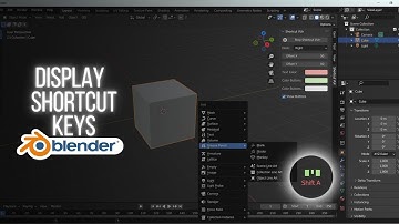 Blender Tutorial: How to Display Shortcut Keys