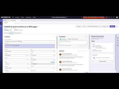 Modifying the Record Information tab in the contextual sidebar in Service Operations Workspace