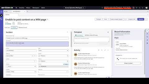 Modifying the Record Information tab in the contextual sidebar in Service Operations Workspace