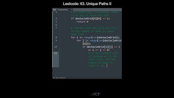 Leetcode 63. Unique Paths II in Python | Python Leetcode | Python Coding Tutorial | Python Code ASMR