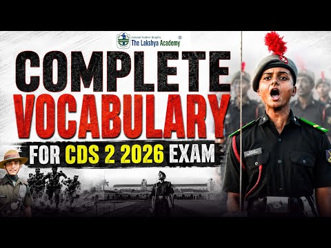 Complete English Vocabulary for CDS 2 2026 Exam | CDS English Syllabus | REPEATED VOCABULARY |