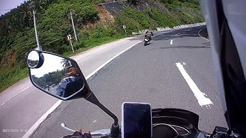 Eye of the Tiger - Maxto M3 Bluetooth camcorder on LS2 Valiant Helmet