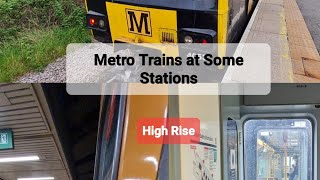 Various Metro Trains at Heworth, Park Lane and St Peters @High-Rise