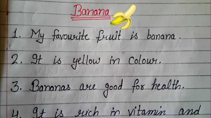 10 lines on banana 🍌 for kids in English // my favourite fruit essay - DayDayNews