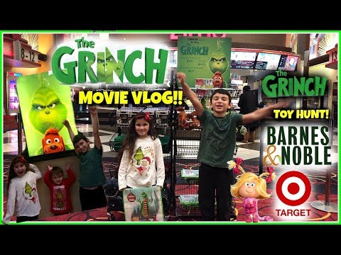 the-grinch-movie-vlog-2018!-target-and-barnes-&-noble-toy-hunt!-opening-grinch-ornaments!