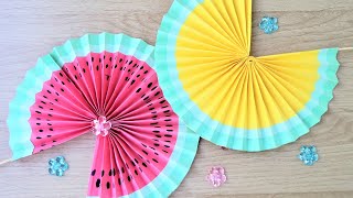 Making paper fan /how to make a japanese paper fan/origami for beginners / Easy Paper Crafts 777