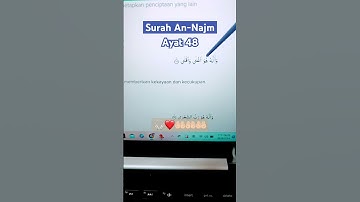 Thumbnail of Surah An-Najm ayat 48 #shorts #quran #surahannajm