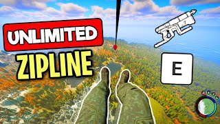 Unlimited Zipline Sons Of The Forest (Tutorial)