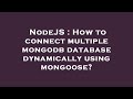 NodeJS : How to connect multiple mongodb database dynamically using mongoose?