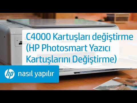 C4000 Kartuşları Değiştirme (HP Photosmart Yazıcı Kartuşlarını Değiştirme)