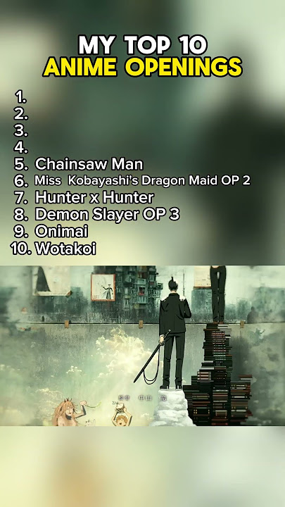 Top 10 Anime Openings