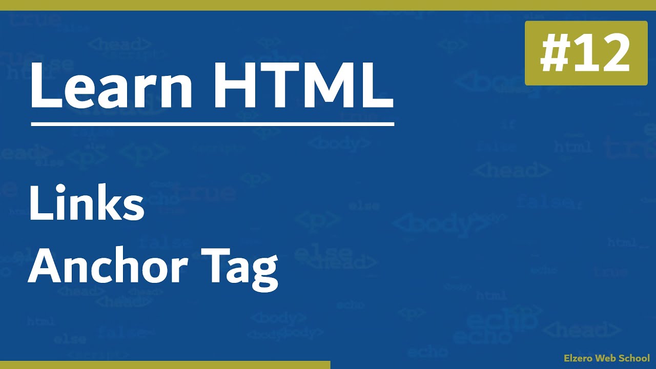 Learn HTML In Arabic 2021 - #12 - Links - Anchor Tag