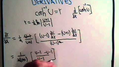 Inverse Hyperbolic Functions: Derivatives Example 4