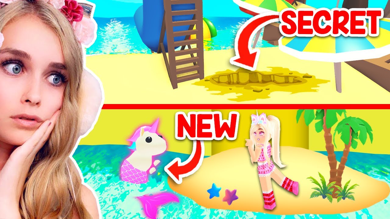 New Secret Beach Under Pool Party In Adopt Me Roblox Youtube - roblox adopt me pool party