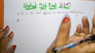 SJF scheduling algorithm | Example | OS | Lec-50 | Bhanu Priya