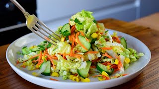 Eat this delicious cucumber salad for dinner and you will lose weight! Quick recipe. 😊🥰
