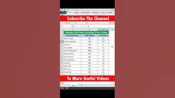 Calculate Total Salary According To Number of Days 😮 #shorts
