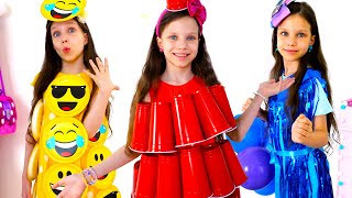 Helping Sister to Make New Dress | Educational DIY for Children