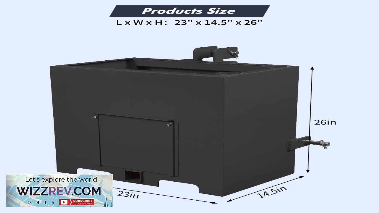 Garvee 3 Point 800lbs Ballast Box w Standard 2 Inch Hitch Cat