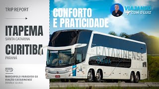 VIAJANDO DE ÔNIBUS DE ITAPEMA-SC ATÉ CURITIBA-PR COM A CATARINENSE.