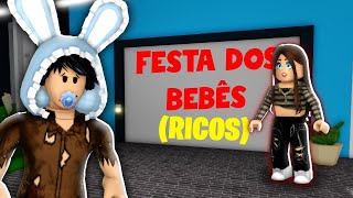 Me PROIBIRAM de Entrar na Festa de Bebês RICOS no Brookhaven   Histórinha