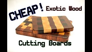 here is a step by step process for how to make an exotic wood end grain cutting board for cheap. if you were going to be making alot 