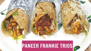 Variety Paneer Frankie recipe | Easy Veg Paneer Frankie trios #tastyrecipes