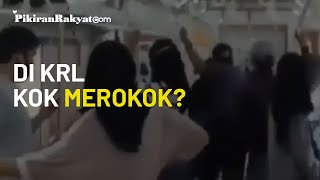 Video Viral, Seorang Pria Marah dan Emosi ketika Ditegur Petugas karena Merokok di KRL