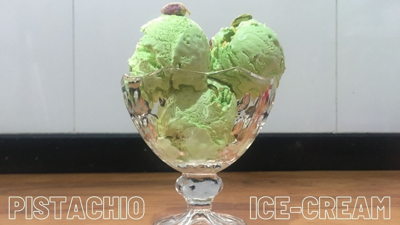 Pista Ice-Cream Recipe | How To Make Pistachio Ice-Cream | Pistachio Ice-Cream with Wiping Cream