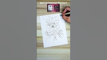 Drawing Son Goku Super Saiyan 4 💪 #shorts #goku #dragonballdaima #drawing