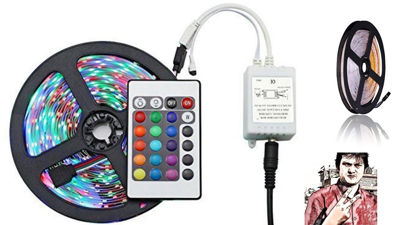 Low Price RGB Remote Control Color Changing LED Strip Light, 5 Meter - YouTube