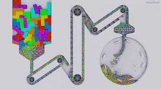 Shredding Tetris. Crusher Machine. Simulation [35]