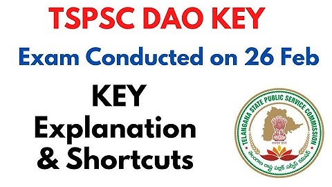 TSPSC DAO Key 2023 || English ||  Analysis and Shortcuts  || Conducted on 26th Feb #TSPSC #DAO #KEY